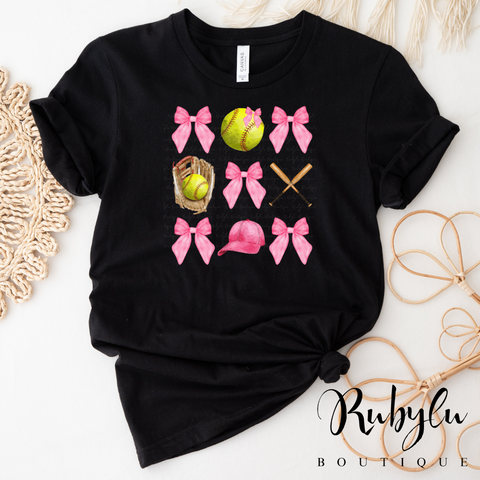 Girly Softball tee