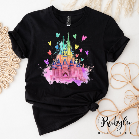 Pastel rainbow castle Tee