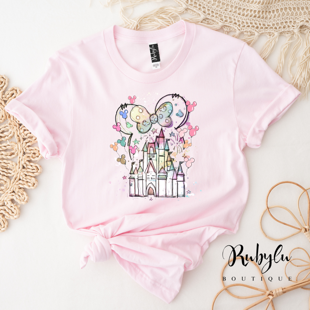 Bow Balloon & castles Tee
