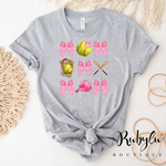 Girly Softball tee