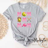 Girly Softball tee
